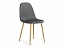 Lilu dark grey / wood Стул, велюр - миниатюра