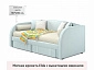 Мягкая кровать Elda 900 мята пастель с ортопедическим основанием и матрасом ГОСТ - фото №3