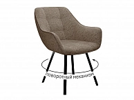 Стул DikLine 252 М поворотный, NS05 CAPPUCCINO, ножки черные - фото №1