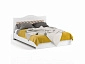 Кровать 1600 с мягким элементом Италия ИТ-9 + ИТ-9А белое дерево - фото №3