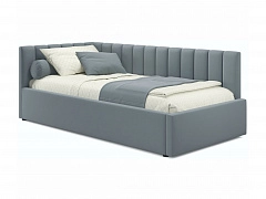 Мягкая кровать Milena 900 серая с подъемным механизмом и матрасом ГОСТ - фото №1, mebel_stock_19251