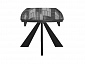 Стол DikLine SFU140 стекло черное мрамор глянец/подстолье черное/опоры черные (2 уп.) - фото №7