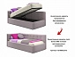 Односпальная кровать-тахта Bonna 900 лиловая с подъемным механизмом и матрасом PROMO B COCOS - фото №14