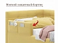 Односпальная кровать-тахта Bonna 900 с защитным бортиком желтая и подъемным механизмом - фото №5