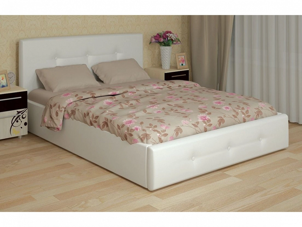 Кровать с подъемным механизмом Болеро 140х200, белый - фото №1