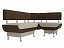 Кухонный угловой диван Альфа Правый, микровельвет - миниатюра