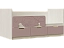 Юниор-4 Кровать 80х180 (Шарли пинк, Крафт белый), ЛДСП - миниатюра