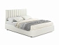 Мягкая кровать с тумбами Olivia 1600 беж с подъемным механизмом - фото №3