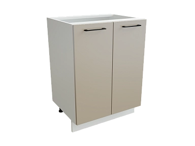 Шкаф Н600 с 2-мя дверцами Сиэль Инь БЕЛ/АТЛ/СЕР Ф40 - фото №1, 888_ММК-00015492
