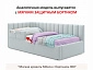 Мягкая кровать Milena 900 мята пастель с подъемным механизмом - фото №11