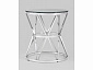 Журнальный стол Stool Group ВИВА 50х50 Стекло черное/Сталь серебро  - фото №4