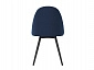 Комплект стульев Диор (2 шт), черный велюр синий - фото №7