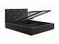 Мягкая кровать Tiffany 1600 шоколад с подъемным механизмом с матрасом PROMO B COCOS - фото №4