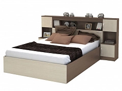 Двуспальная кровать с прикроватным блоком КР-552 Бася (160х200) - фото №1