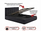 Мягкая кровать "Selesta" 1800 темная с матрасом ГОСТ с подъемным механизмом - фото №4