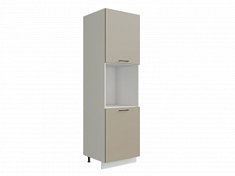 Шкаф П600 с 2-мя дверцами под духовку Мемфис  БЕЛ/АТЛ/СЕР Ф46 - фото №1