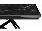 Блэкберн 140(200)х80х75 черный мрамор / черный Стол стеклянный - фото №10
