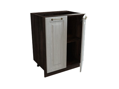 Шкаф Н600 с 2-мя дверцами Ницца ДБК/ДУБ/СЕР Ф40 - фото №1, 888_ММК-00017778