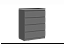 Челси Комод 800 (4 ящика) (Графит, Графит), ЛДСП - миниатюра