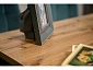 Тринити Лофт 120x80x75 25 мм дуб вотан / черный матовый Стол деревянный - фото №4