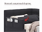 Односпальная кровать-тахта Bonna 900 с защитным бортиком темная и подъемным механизмом - фото №5