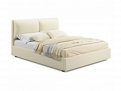 Мягкая кровать Vita 1600 бежевая с подъемным механизмом - фото №1, mebel_stock_20270
