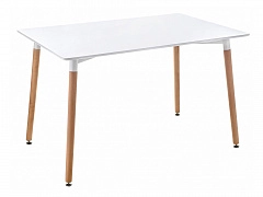 Table 120 white / wood Стол деревянный - фото №1, Woodville11071