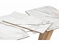 Петир 120(160)х80х75 gilt white / дуб монтана Керамический стол - фото №8