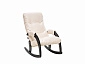 Кресло-качалка Модель 67 Венге текстура, к/з Varana cappuccino - фото №2