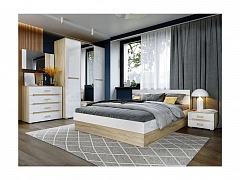 Модульная спальня Ким (Белый глянец, Дуб Сонома) - фото №1, mdmMF-78073Q-1
