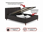 Мягкая кровать Betsi 1600 шоколад с подъемным механизмом - фото №3
