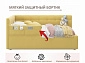 Односпальная кровать-тахта Colibri 800 желтая с подъемным механизмом и защитным бортиком - фото №4