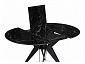 Рикла 110(150)х110х76 черный мрамор / черный Стол деревянный - фото №7