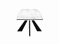Стол DikLine SFU140 стекло белое мрамор глянец/подстолье черное/опоры черные (2 уп.) - фото №7