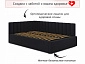 Мягкая кровать Milena 1200 темная с подъемным механизмом - фото №6