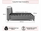 Мягкая кровать Betsi 1600 синяя с подъемным механизмом - фото №7