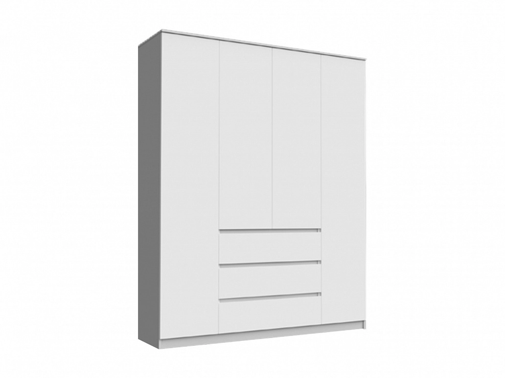 Челси Шкаф 1600 (Белый глянец, Белый) - фото №1