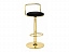 Lusia black / gold Барный стул, велюр - миниатюра