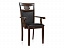Кресло Luiza dirty oak / dark brown Стул деревянный, искусственная кожа - миниатюра