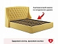 Мягкая кровать "Stefani" 1600 желтая с подъемным механизмом с орт.матрасом АСТРА - фото №15