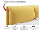 Мягкая кровать Vita 1600 желтая с подъемным механизмом - фото №9
