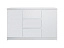Челси Комод 1200 (2 двери 3 ящика) (Белый глянец, Белый), ЛДСП - миниатюра