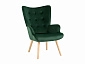 Кресло STOOL GROUP Хью велюр темно-зеленый - фото №2