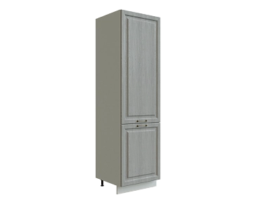 Шкаф П600 с 2-мя дверцами Ницца БЕЛ/ДУБ/СЕР Ф46 - фото №1, 888_ММК-00022130