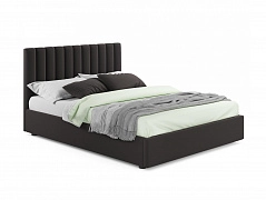 Мягкая кровать Olivia 1800 шоколад с подъемным механизмом - фото №1