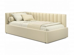 Мягкая кровать Milena 900 беж с подъемным механизмом и матрасом ГОСТ - фото №1, mebel_stock_4484