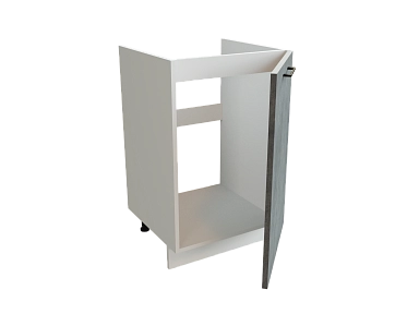 Шкаф М500 с 1-ой дверью Хелмер БЕЛ/БЕТОН Ф30 - фото №1, 888_ММК-00002427