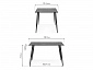 Smoke 120х80х75 clear gray / black Стол стеклянный - фото №3