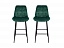 Комплект барных стульев Кукки, зеленый, велюр - миниатюра