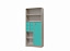 Шкаф стеллаж с дверкой и ящиками Сити 6-9414 Аква, аква - миниатюра